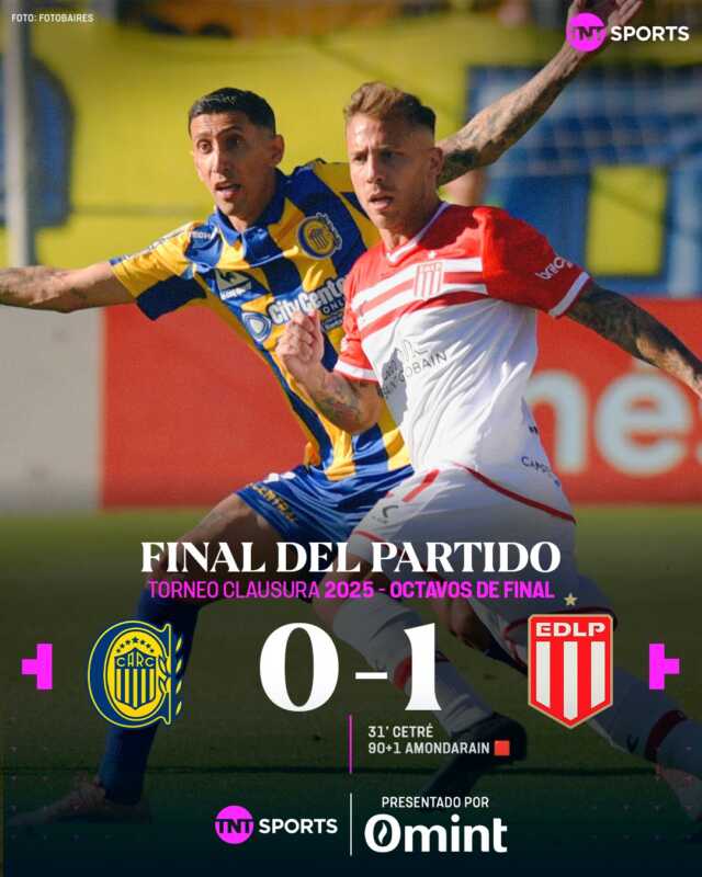 Estudiantes eliminó a Rosario Central y avanzó a los cuartos del Torneo Clausura 2025 2 Con gol de Cetré, Estudiantes eliminó a Central en Arroyito