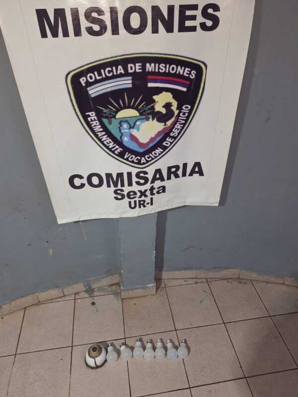 Arrestan a hombre con antecedentes por robar focos en la chacra 102 de Posadas