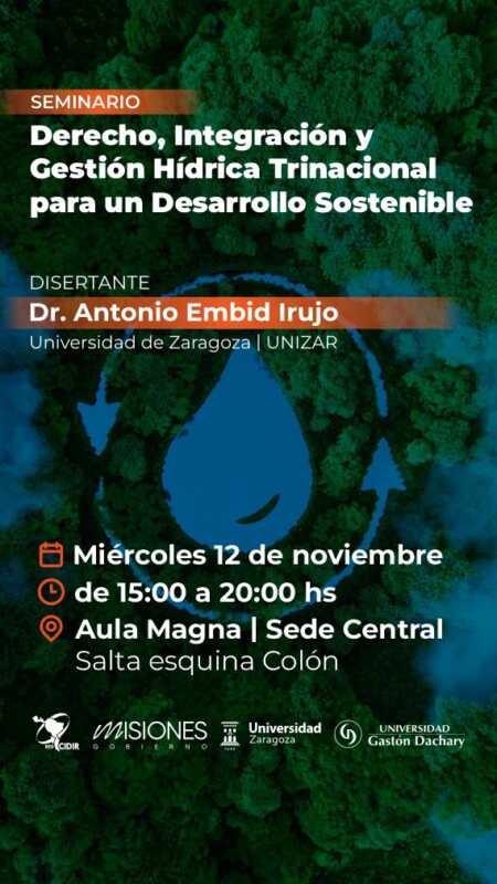 Seminario sobre gestión hídrica trinacional y presentación de doctorado en la UGD
