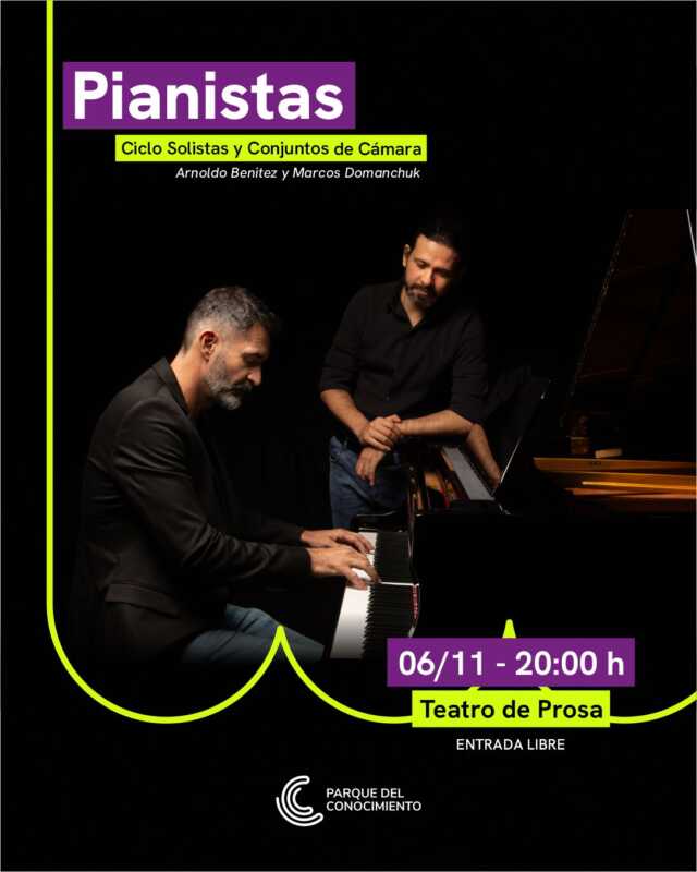Pianistas misioneros en escena en el Teatro de Prosa 2 Una noche de pianistas en el Parque del Conocimiento