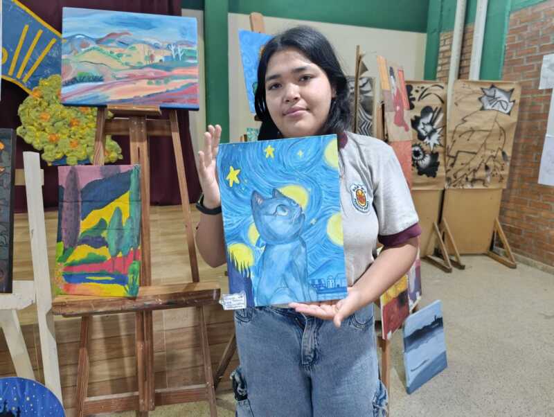 Jóvenes del B.O.P. N.º 9 muestran su talento en la Muestra Anual de Artes y Cerámica 4 Thiara Vazquez - 3