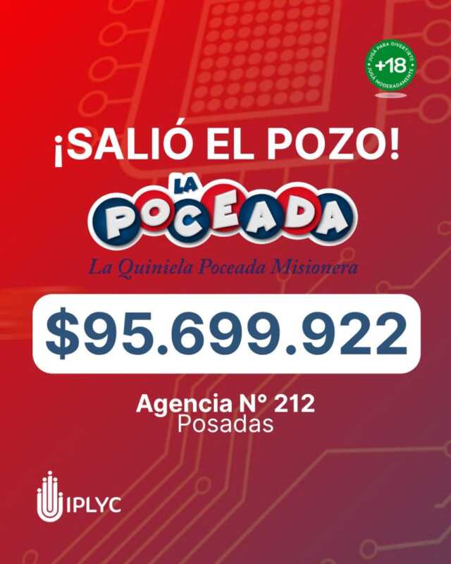 Un nuevo millonario en Posadas: ganó más de $95 millones en la Poceada Misionera 3 WhatsApp Image 2025 11 05 at 07.27.22 - 2