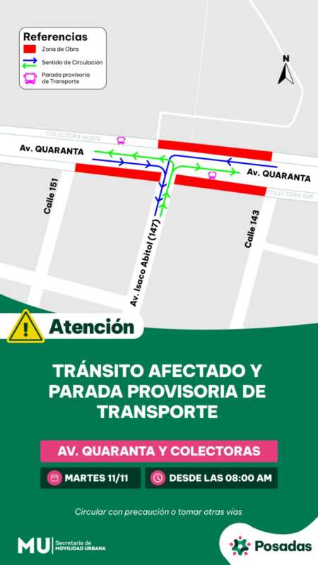 Restricción de tránsito por obras sobre la avenida Quaranta en el ingreso a Itaembé Miní 4 WhatsApp Image 2025 11 11 at 06.13.32 - 3