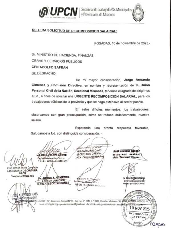 UPCN Misiones pide una paritaria urgente adviertiendo: “Todos los trabajadores perdieron por igual” 6 WhatsApp Image 2025 11 11 at 07.01.09 - 5