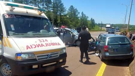 siniestro vial en el puente Yabebiry