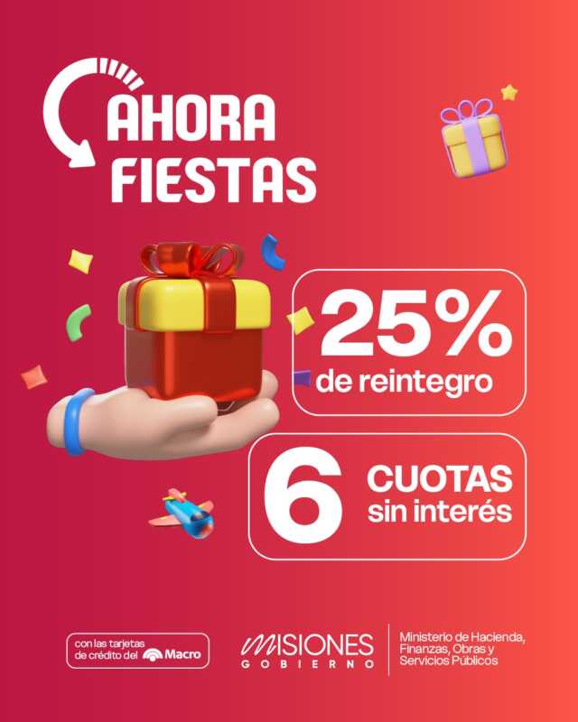 Passalacqua presentó el programa “Ahora Fiestas” con reintegros y cuotas sin interés 2 ahora fiestas - 1