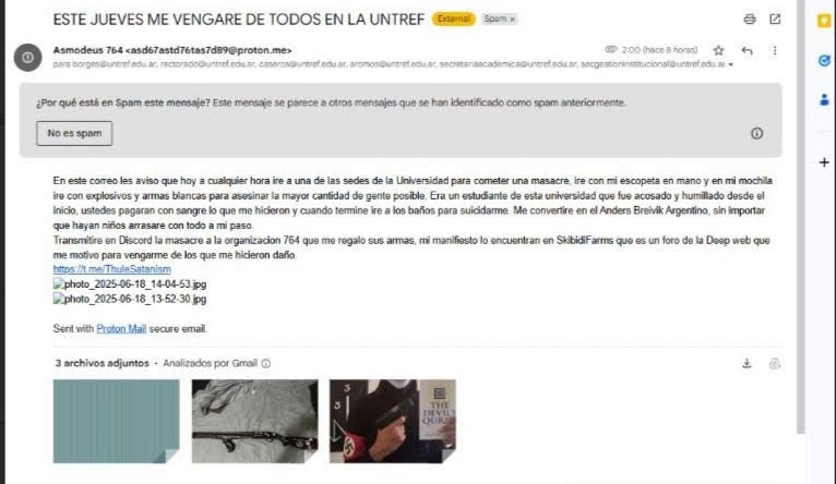 amenaza de masacre