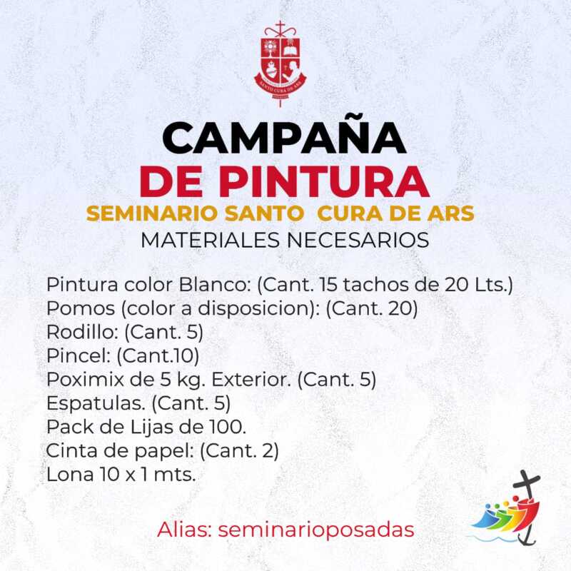 El Seminario Santo Cura de Ars busca refaccionar sus casas con ayuda de la comunidad 5 campana de pintura seminario - 4