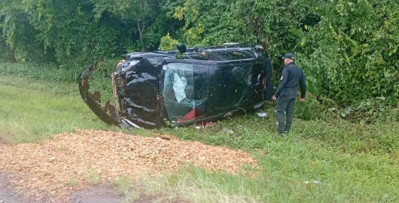 Caraguatay: Una mujer herida tras despistar con su automóvil en la Ruta Nacional 12 caraguatay