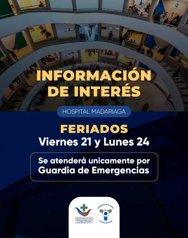 El Hospital Madariaga atenderá solo por Guardia de Emergencias durante los feriados del 21 y 24 2 hospital feriado 2 - 1