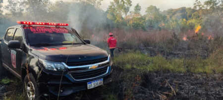 Santa Ana: un incendio rural arrasó 5 hectáreas y elevó las alertas por el riesgo ígneo en Misiones incendio