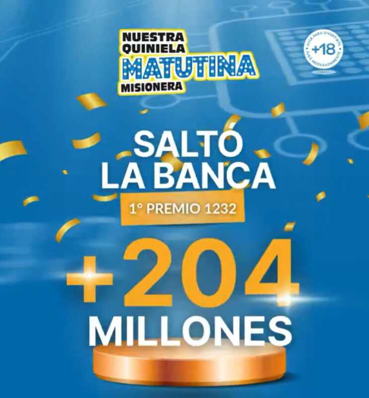 Saltó la banca en la quiniela misionera y se repartirán más de 204 millones de pesos en premios 2 saltó la banca misiones