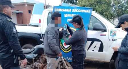 San Vicente: un motociclista fue detenido borracho con 1,81 g/L de alcohol en sangre san vicente borracho 1 - 1