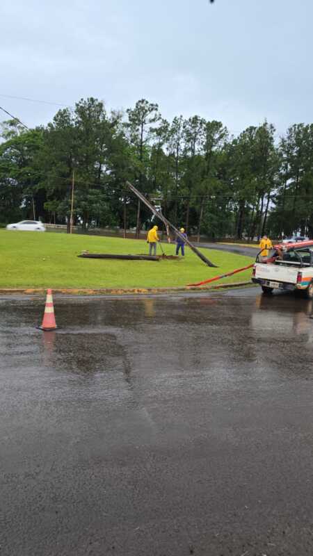 Energía de Misiones restableció el 90% del servicio eléctrico tras el paso de la fuerte tormenta 4 tormenta emsa 2 - 3