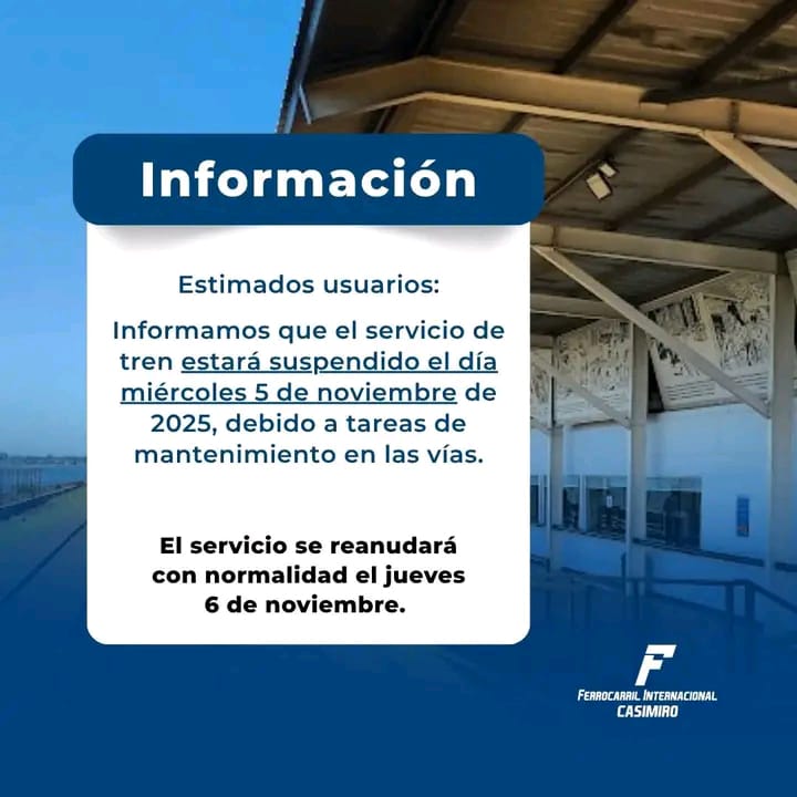 El tren internacional estará suspendido este miércoles por tareas de mantenimiento 3 tren 5 11 - 2