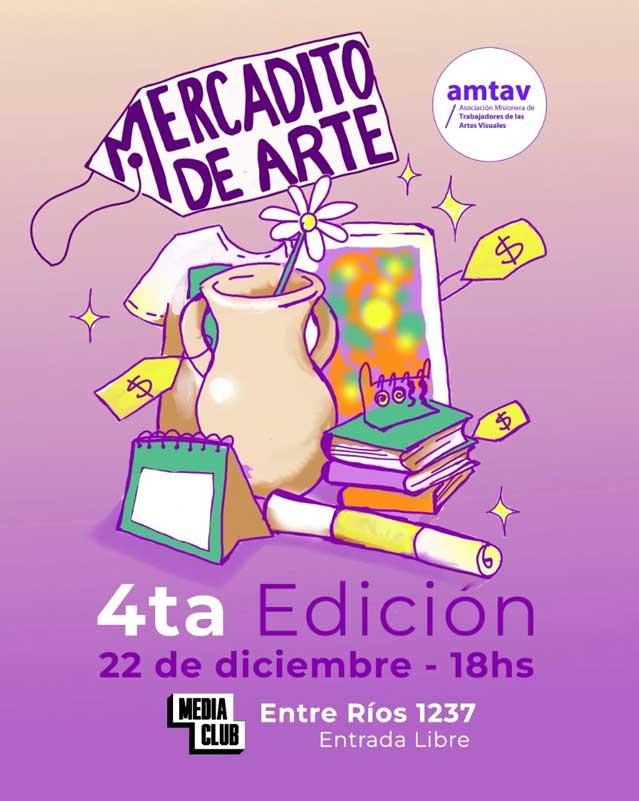 Agenda cultural del fin de semana: talleres, música y ferias navideñas en Posadas 9 20251217 acm 27 mercadito de arte amtav - 8