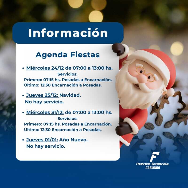 Navidad sin tren entre Posadas y Encarnación: servicio reducido el 24 y sin operaciones el 25 2 605516358 1206325038259311 149196091900758397 n - 1