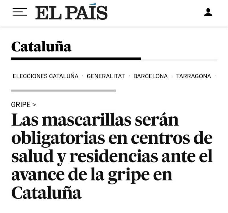 Cataluña restablece el uso de mascarillas en hospitales por el aumento de infecciones respiratorias 5 G7v80EiXgAMGiW - 4