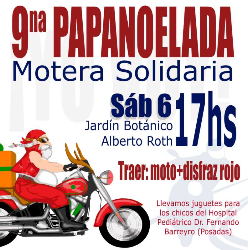 Este sábado Posadas vive la gran Papanoelada Motera