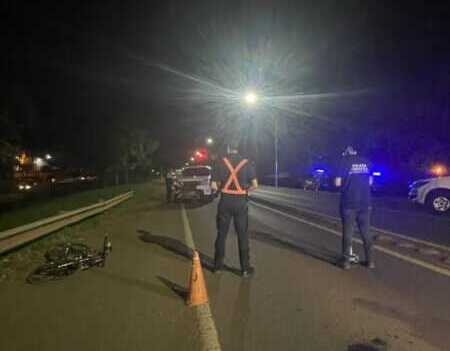 El siniestro ocurrió sobre la Ruta Nacional 14, a la altura del kilómetro 977, en jurisdicción de San Vicente.