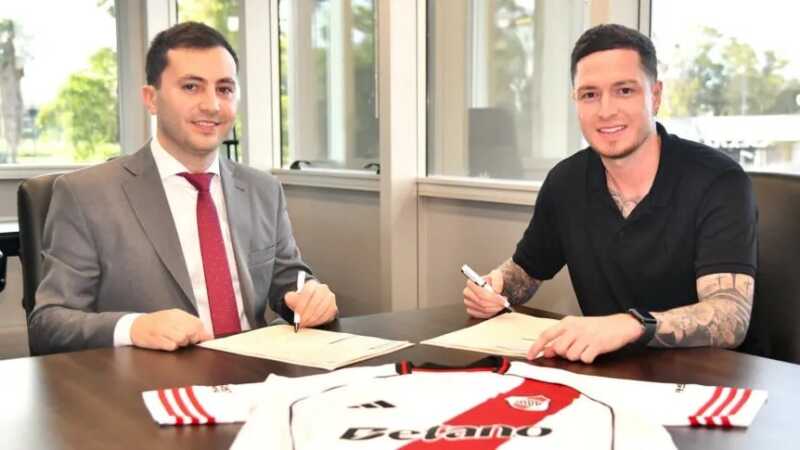 Llegó el segundo: River presentó a Aníbal Moreno como nuevo refuerzo River