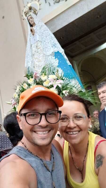 La Virgen los esperaba: los biciperegrinos Lau y Seba cumplieron su sueño de llegar a Itatí tras 30 años 6 biciperegrinos laura y sebastian 2 - 5