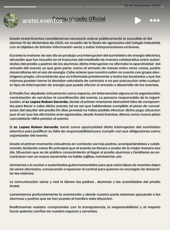 Estafa a recepción en Posadas: el salón atribuyó al catering fallas en el evento y demoras en pagos 1 estafa a recepción