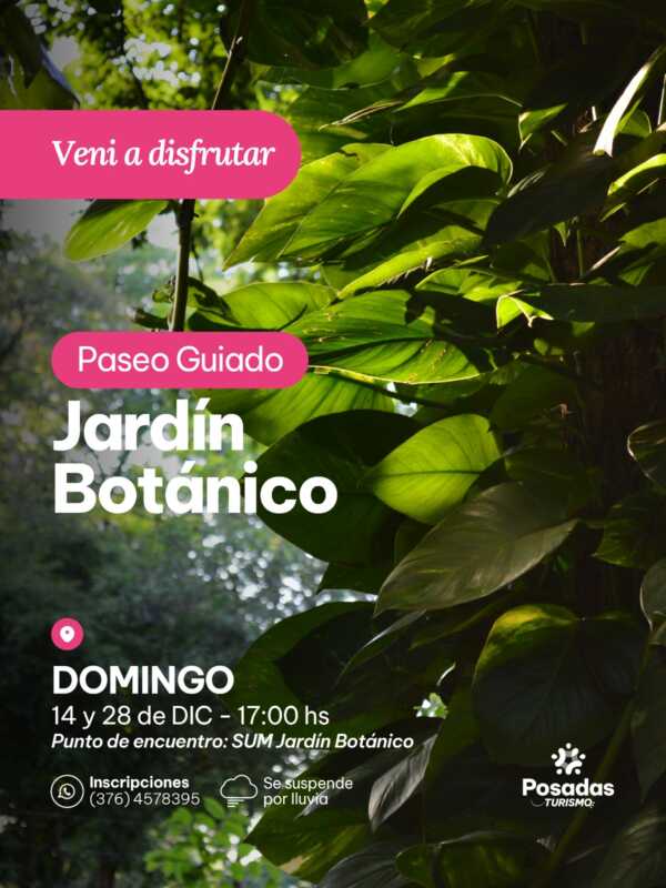 Paseo guiado por el Jardín Botánico este domingo desde las 17 horas 2 Invitan a un paseo guiado por el Jardín Botánico este domingo