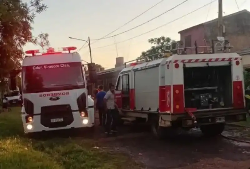 Conflicto por la custodia de tres hijos terminó con una casa incendiada en Virasoro hijos