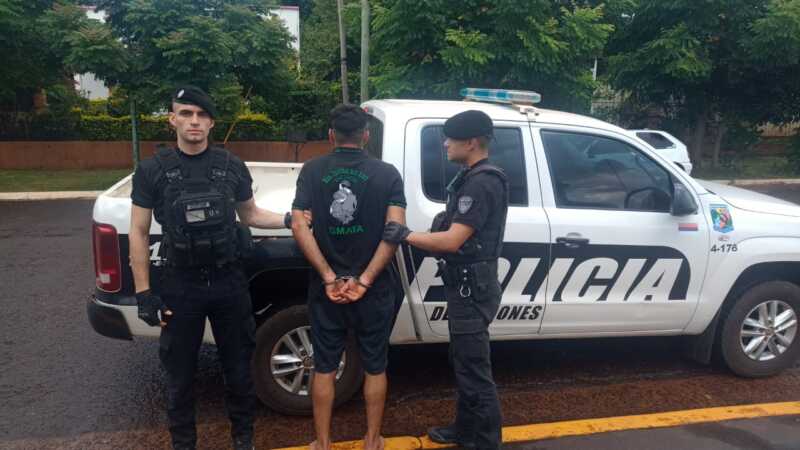 Un llamado al 911 detuvo una agresión y permitió arrestar a un violento en Apóstoles Apóstoles agresor