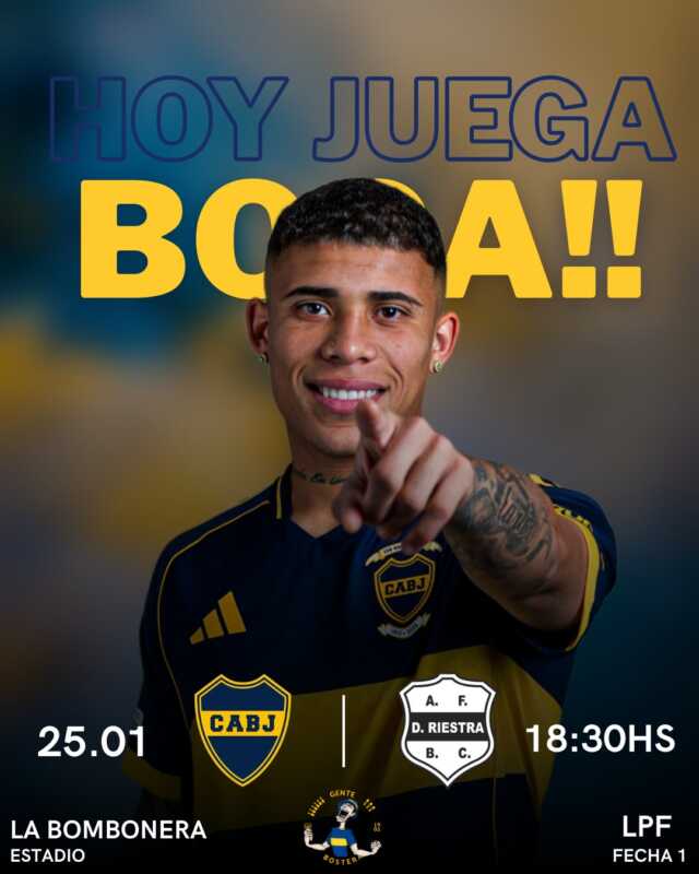 Boca debuta ante Riestra en la Bombonera: hora y TV 1 Torneo Apertura 2026: Boca enfrenta a Riestra en la Bombonera