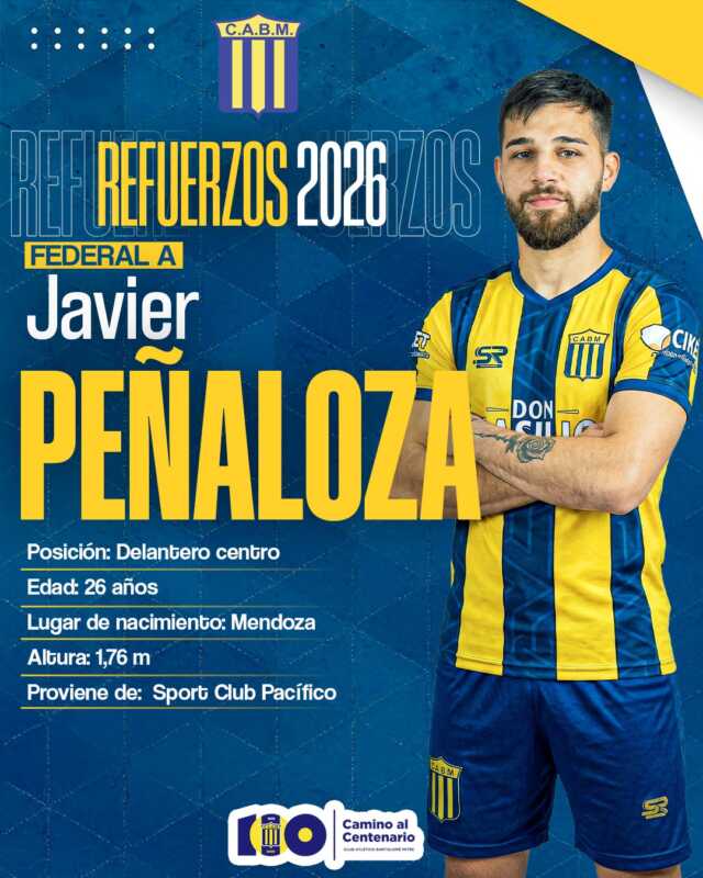 Bartolomé Mitre acordó la incorporación del delantero Javier Peñaloza y Francisco Robles. El Auriazul continúa fortaleciendo su plantel de cara al inicio del Torneo Federal A, que comenzará en marzo.