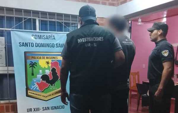 Personal de la Comisaría de la Mujer de Oberá detuvo al acusado tras una vigilancia encubierta en Colonia Santo Domingo Savio.