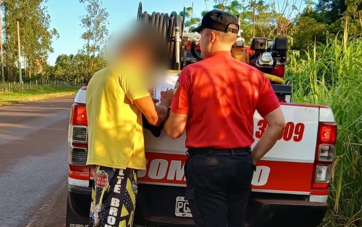 Incendio en Panambí: sancionaron una quema ilegal de residuos de pinar panambi