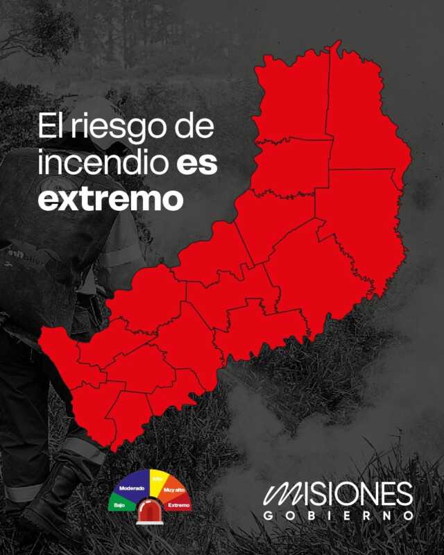 Las altas temperaturas y la sequía mantienen en nivel extremo el peligro de incendios en toda la provincia.