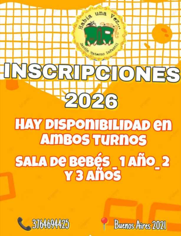 Jardines maternales de Posadas registran caída del 30% en inscripciones 2 Jardines maternales de Posadas advierten baja en inscripciones