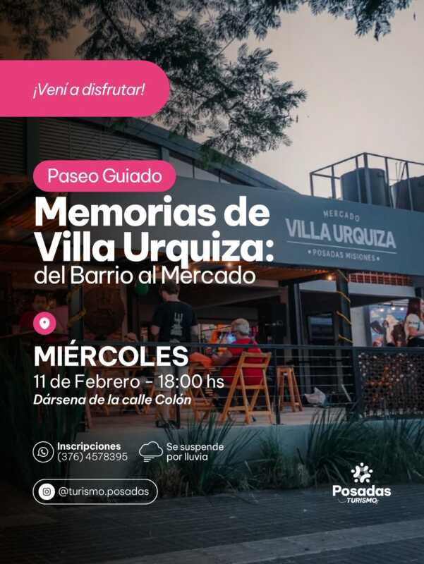 Miércoles activo en Posadas con operativo integral y paseo guiado 4 Agenda del miércoles en Posadas: cultura barrial y servicios de salud