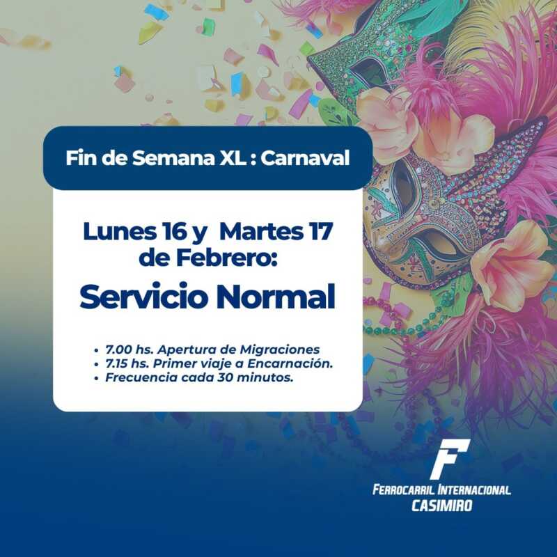 Tren internacional funcionará con normalidad el 16 y 17 de febrero 3 Usuarios del tren internacional podrán viajar sin alteraciones