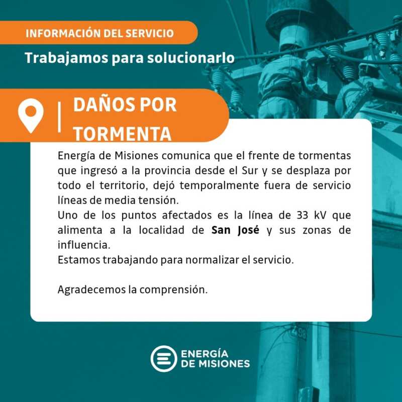 Energía de Misiones trabaja para restablecer el servicio tras el fuerte temporal 13 634929081 1384663223696832 6381793599905801125 n - 12