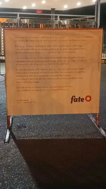 Despidos en Fate: "Hace 21 años que trabajaba" 2 Fate