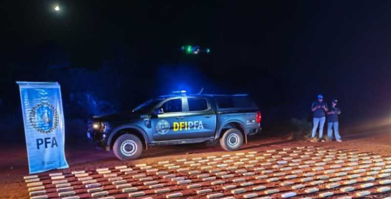 Iguazú: incautan 200 kilos de marihuana en un operativo con drones Iguazú