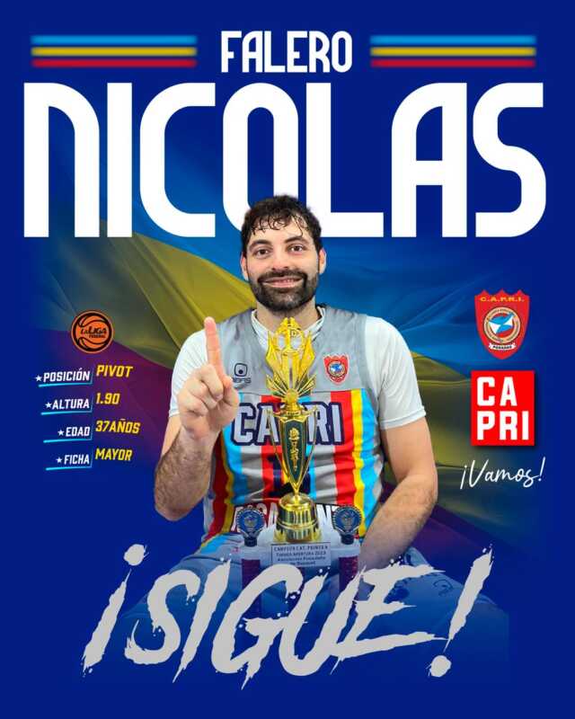 CAPRI comenzó su preparación para la Liga Federal de Básquet 2026 2 CAPRI inició los entrenamientos de su plantel de Primera con vistas a la Liga Federal de Básquet 2026 y confirmó la continuidad de Nicolás Falero y Joaquín Cajal en el Tricolor.