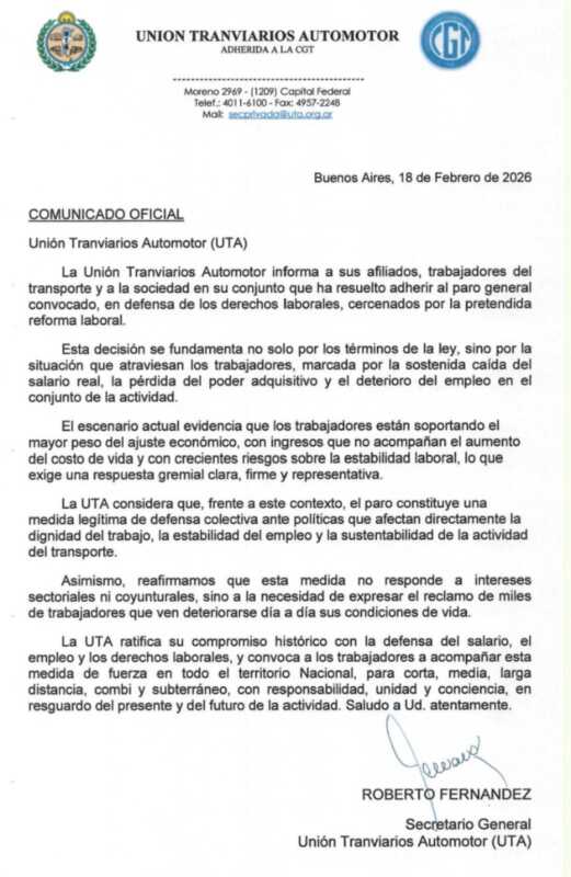 Jueves sin transporte en Misiones: la UTA confirmó paro total