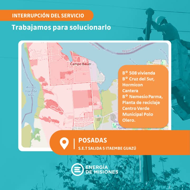 Energía de Misiones trabaja para restablecer el servicio tras el fuerte temporal 11 WhatsApp Image 2026 02 19 at 20.50.19 - 10