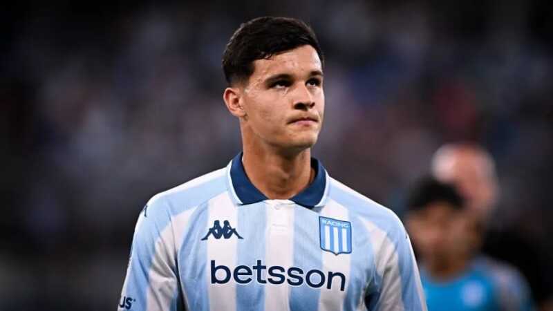 Racing y otro golpazo: Valentín Carboni se rompió los ligamentos Racing Valentín Carboni