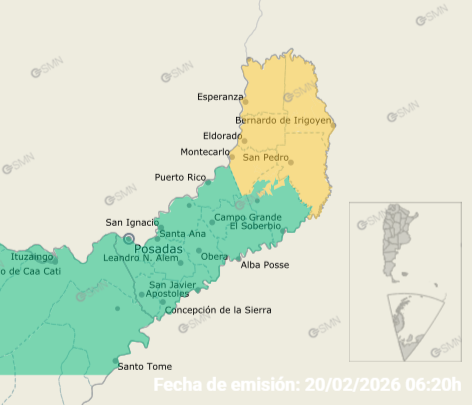 El alerta rige para el norte provincial y anticipa posibles anegamientos, ráfagas y actividad eléctrica intensa.