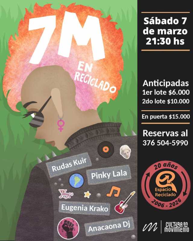 Agenda cultural del 8M en Posadas: arte, música y encuentros 7 20260303 espacio reciclado 1 - 6