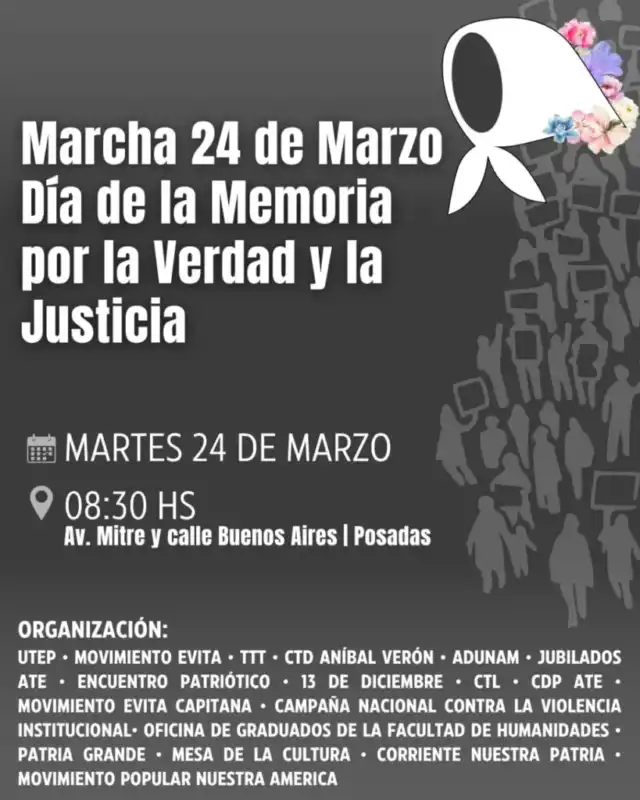 A 50 años del Golpe, Misiones despliega una agenda de memoria con fuerte participación social 5 La memoria se expresa en Misiones con marchas, vigilia y propuestas culturales abiertas a la comunidad.