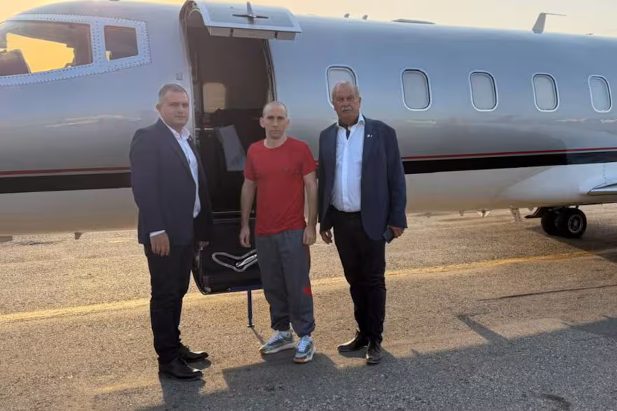 Nahuel Gallo regresó a la Argentina Gallo