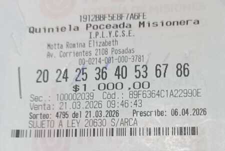 Jubilado se llevó casi 30 millones con la Poceada: “este premio será un gran alivio” El jubilado posadeño ganó más de $29 millones tras dos años jugando los mismos números.